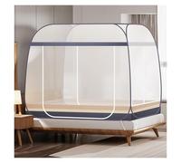 Mosquito Net,Hanging Bed Net Cover,Mosquito Net for Bed, Pop Up Portable Tent Travel Mongolian Yurt Neting Folding Double Doors with Bottom for Outdoor Trip(Grey,150x195x155cm)