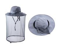 Mosquito net hat bug insect hats with netting Beekeeper beekeeping bee veil hat safari hiking Gardening mesh cap hood