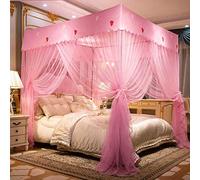 Mosquito net, Home Textile Sitting Bed Type Three Door Square top Double Home Full Bottom Anti-Fall Bed Mosquito net, Three Door 1.8 * 2 Meter Bed Stainless Steel Bracket,-Floor Models_1.5 * 2m Bed