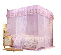 Mosquito Net, Luxurious Princess Four Corner Pillar Bed Curtain, Canopy Mosquito Net, Mosquito Net Bedding Decoration (120 * 200 * 200cm/47.2 * 78.7 * 78.7 Inches)