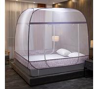 Mosquito Net, Portable Pop Up Travel Mosquito Nets, Foldable Three Door Mongolian Yurt Mosquito Net Dome Mosquito Net for Bed Travel Home (Purple,150 * 200 * 170cm)