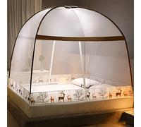 Mosquito Net Tent for Bed, Large Folding Netting with Net Bottom, Double Door, Suitable for Twin to King Size Bed