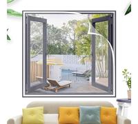 Mosquito Net Window 110x140cm Mosquito Net Curtain with Sticky Strip and Bug for Window Prevents Mosquitoes and Other Critters from Passing Through in Summer