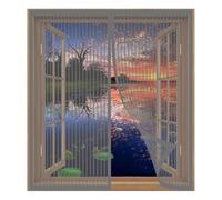 Mosquito Net Window Fly Screen 60 x 100 cm Easy Installation No Drilling Or Screwing Anti Mosquito Mesh Curtain for Windows Nets to Keep Bugs Out, Grey