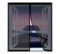 Mosquito Net Window Fly Screen 90 x 110 cm Easy Installation No Drilling Or Screwing Anti Mosquito Mesh Curtain for Windows Nets to Keep Bugs Out, Black