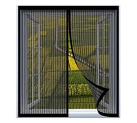 Mosquito Net Window Frame 60 x 110 cm Easy Installation No Drilling Or Screwing Magnetic Fly Screen for Windows Nets to Keep Bugs Out, Black