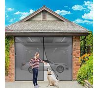 Mosquito Net Window Magnetic, 165x200cm Door Screen Magnetic Closure with Powerful Magnets, Mesh Curtain Doors Pets Kids Walk Through Freely - Black Z