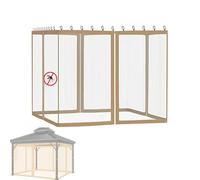 Mosquito Netting for Gazebo 4Panel ct Sn Sidewalls Outdoor Patio & Garden Universal Replacement 10' x 12'Bug Protect Solut