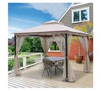 Mosquito Netting Replacement for Gazebo, 4-Panel Sidewall with Zipper & Hooks for Outdoor Patio Garden Canopy and Pergola Insect Protection