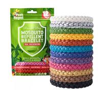 Mosquito Repellent Bracelet 12 Pack, PestRepel Insect Midge & Mosquito Bands - 300 Hours Insect Repellent Protection, Deet-Free, Natural Insect Repellent Bracelet for Adults & Kids