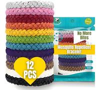 Mosquito Repellent Bracelet 12 Pcs, Adjustable Leather Band, Deet Free, Travel Essentials, Insect Repellent Bracelet, 350 Hours Mosquito Repellent Protection Suitable for All Ages.