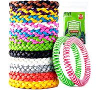 Mosquito Repellent Bracelet 14 Pack,100% Natural Insect Mosquito Bands Adjustable Leather Deet-Free Insect Repellent Bracelets for Adults & Kids Hiking Outdoor Travel Essentials