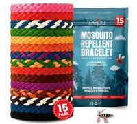 Mosquito Repellent Bracelet 15 Pack, Mosquito Bands 350 Hours Insect Repellent Protection, Deet-Free, Natural Insect Repellent Bracelet for Adults & Kids