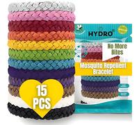 Mosquito Repellent Bracelet 15 Pcs, Adjustable Leather Band, Deet Free, Travel Essentials, Insect Repellent Bracelet, 450 Hours Mosquito Repellent Protection Suitable for All Ages