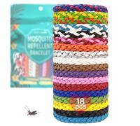 Mosquito Repellent Bracelet 18 Pack, Adjustable Leather Mosquito Bands Deet-Free Natural Insect Repellent Wristbands for Adults & Kids Insect Repellent Bracelet 300 Hour Insects Protection Fashion(B)