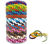Mosquito Repellent Bracelet, Adjustable Leather Deet-Free Natural Insect Mosquito Bands for Adults & Kids,Natural Citronella Oils Insect Repellent - 300 Hour Insect Repellent Protection-12 Pack