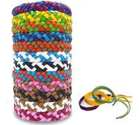 Mosquito Repellent Bracelet, Adjustable Leather Deet-Free Natural Insect Mosquito Bands for Adults & Kids,Natural Citronella Oils Insect Repellent - 300 Hour Insect Repellent Protection-12 Pack