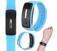Mosquito Repellent Bracelet, Ultrasonic Mosquitoes Repeller Bracelet 3 Modes Rechargeable, Adjustable Strap, Insect Repeller Wrist Band for Camping Hiking Fishing Outdoor Sports Kids Adult (Blue)