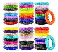Mosquito Repellent Bracelets 50 Pack, Individually Wrapped Mosquito Repellent Bands with 60 Pcs Mosquito Repellent Stickers, DEET-Free Mosquito Wristbands Patches for Adults and Kids Indoor Outdoor