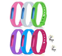 Mosquito Repellent Bracelets, PandyCare 6 Pcs Silicone Insect Repellent Mosquito Bands, Insect Bracelet Killer for Adults & Kids Outdoor - 100% Natural Ingredient, Protection Insects up to 480 Hours