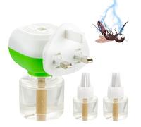 Mosquito Repellent Plug in,Insect Killer for Home & Travel- Odour -Free Plug-in Insect Repellent Unit-Knocks Down Mosquitoes, Midges, Flies on Contact,Include 2 Refills,Mosquito Plug ins for Abroad