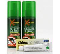 Mosquito Repellent Spray & Bite Relief Kit - 2 x Insect Repellent Sprays with Skin Calm Bite Treatment | Protection Against Mosquitoes Midges Flies | Travel Camping Outdoor Bug Protection Set