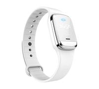 Mosquito Repellent Watch Ultrasonic, Andoer Temperature Measurement Bracelets Ultrasonic Mosquito Repellent Bands Deet Free Bug Insect Repellent Band Reusable Long Protection Support Clock -White