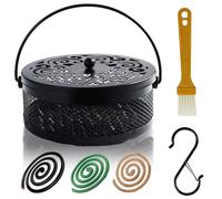 Mosquito Spiral Holder, Metal Aromatherapy Holder, Mosquito Spiral Citronella, Black Mosquito Coil Holder, Exclusive Outdoor, Suitable for Pool, Deck, Camping Metal Mosquito Coil Holder