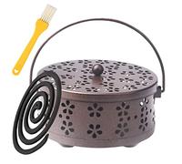 Mosquito Spiral Holder, Metallic Mosquito Coil Holder, Iron Hollow Mosquito Coils Box, Movable Mosquito Coil Holder, Mosquito Spiral, Retro Mosquito Spiral Pot Mosquito Coil Holder