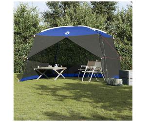 Mosquito Tent Azure Blue 380x380x225cm Polyester Fiberglass Collapsible Gazebo