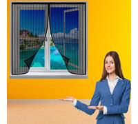 Mosquito Window Nets 174 x 95 cm Easy Installation Mosquito Net Insect Mesh Window Fly Screens for Keep Bugs/Flys/Mosquitoes for Windows Doors Patio, Cat-Proof, Black