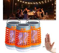 Mosquito Zapper, Mozz Guard Zap Guardian - 2Pcs Portable 3 in 1 Cordless Mosquito Lamp for Outdoor, Solar Powered for Home Garden, Camping, Picnic - Orange Color