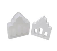 MosquShaped Silicones Molds for Art Craft Project Hollow Mosque Resins Molds for Making Tealight Holder Decorations Shopping Malls with Cultural Decorations