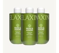 Moss & Adams Relaxing Bath Crème, Hydrating Formula with Vitamin B5 - Mandarin, Cedar and Juniper Fragrance - Bath Soak - Multipack 3 x 600ml