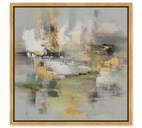Moss Agate II Canvas Print Abstract Wall Decor by Art Remedy, Gold Frame, 20 x 20