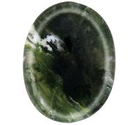 Moss Agate Thumb Worry Stone, Pocket Palm Stones Crystal Healing Reiki Stress Relief-Oval Shape