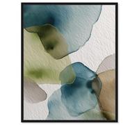 Moss and Mineral Forms I Canvas Print Nature Decor by Art Remedy, Black Frame, 20 x 24