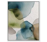 Moss and Mineral Forms I Canvas Print Nature Decor by Art Remedy, White Frame, 20 x 24