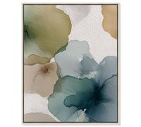 Moss and Mineral Forms II Canvas Print Nature Decor by Art Remedy, Silver Frame, 20 x 24
