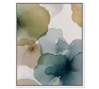 Moss and Mineral Forms II Canvas Print Nature Decor by Art Remedy, White Frame, 24 x 30