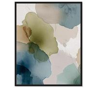 Moss and Mineral Forms III Canvas Print Nature Decor by Art Remedy, Black Frame, 24 x 30