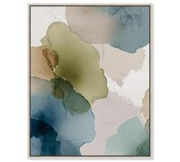 Moss and Mineral Forms III Canvas Print Nature Decor by Art Remedy, Silver Frame, 16 x 20