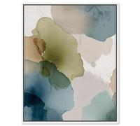 Moss and Mineral Forms III Canvas Print Nature Decor by Art Remedy, White Frame, 24 x 30