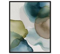 Moss and Mineral Forms IV Canvas Print Nature Decor by Art Remedy, Black Frame, 16 x 20