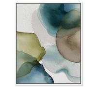 Moss and Mineral Forms IV Canvas Print Nature Decor by Art Remedy, White Frame, 24 x 30