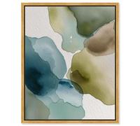 Moss and Mineral Forms V Canvas Print Nature Decor by Art Remedy, Gold Frame, 16 x 20