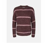 Moss Copenhagen MSCH Women's Pullover Sweater Shirt Alpaca Stripe