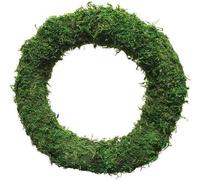 Moss Effect Wreath Ring, 25cm Round Base, Moisture Retaining Padded Frame for Fresh and Artificial Door Decorations, Christmas DIY Floral Projects (10)