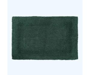 (Moss Green, Bath Mat) Luxury Reversible Cotton Bath Mat