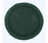 (Moss Green, Bath Mat - Round) Luxury Reversible Cotton Bath Mat